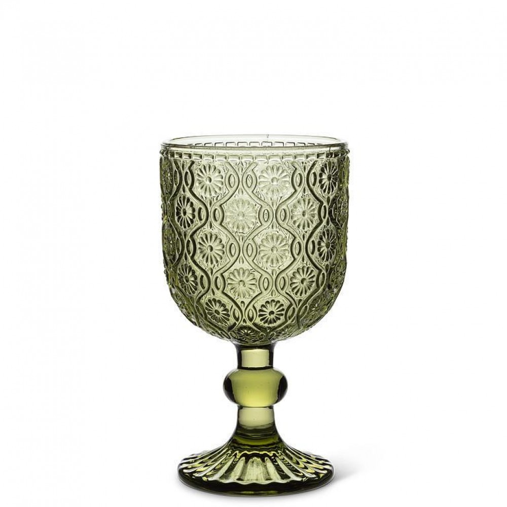 Picture of MDR Trading AB-27-SHASTA-WHT-Q01 10 oz Daisy White Wine Goblet, Olive