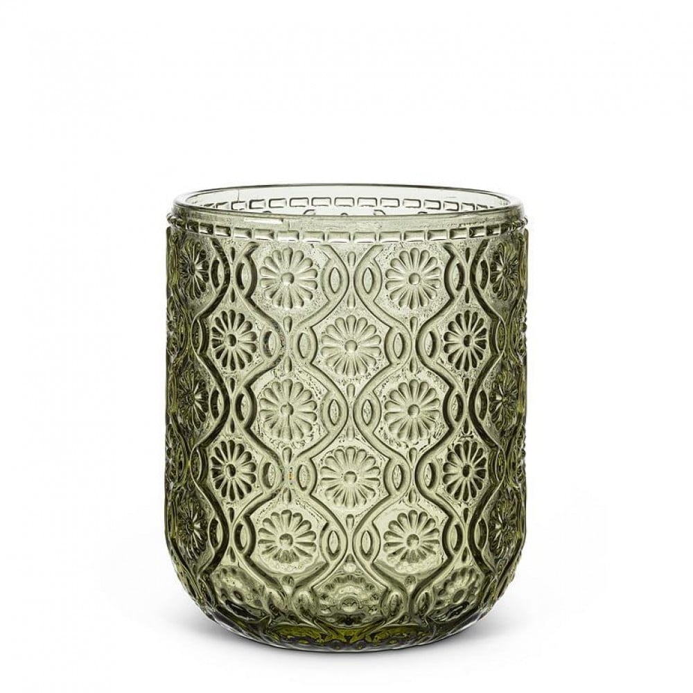 Picture of MDR Trading AB-27-SHASTA-OF-Q01 10 oz Daisy Tumbler Glass, Olive