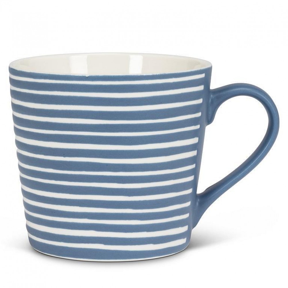 Picture of MDR Trading AB-27-BREW-011-Q01 13 oz Graphic Stripes Mug, Blue & White