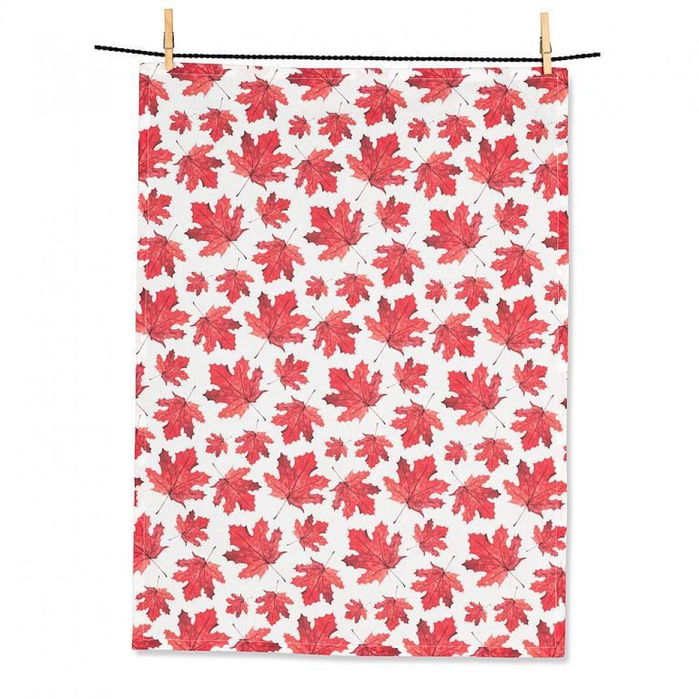 Picture of MDR Trading AB-56-KT-TRUENORTH-01 20 x 28 in. Allover Maple Leaves Tea Towel, Red & White