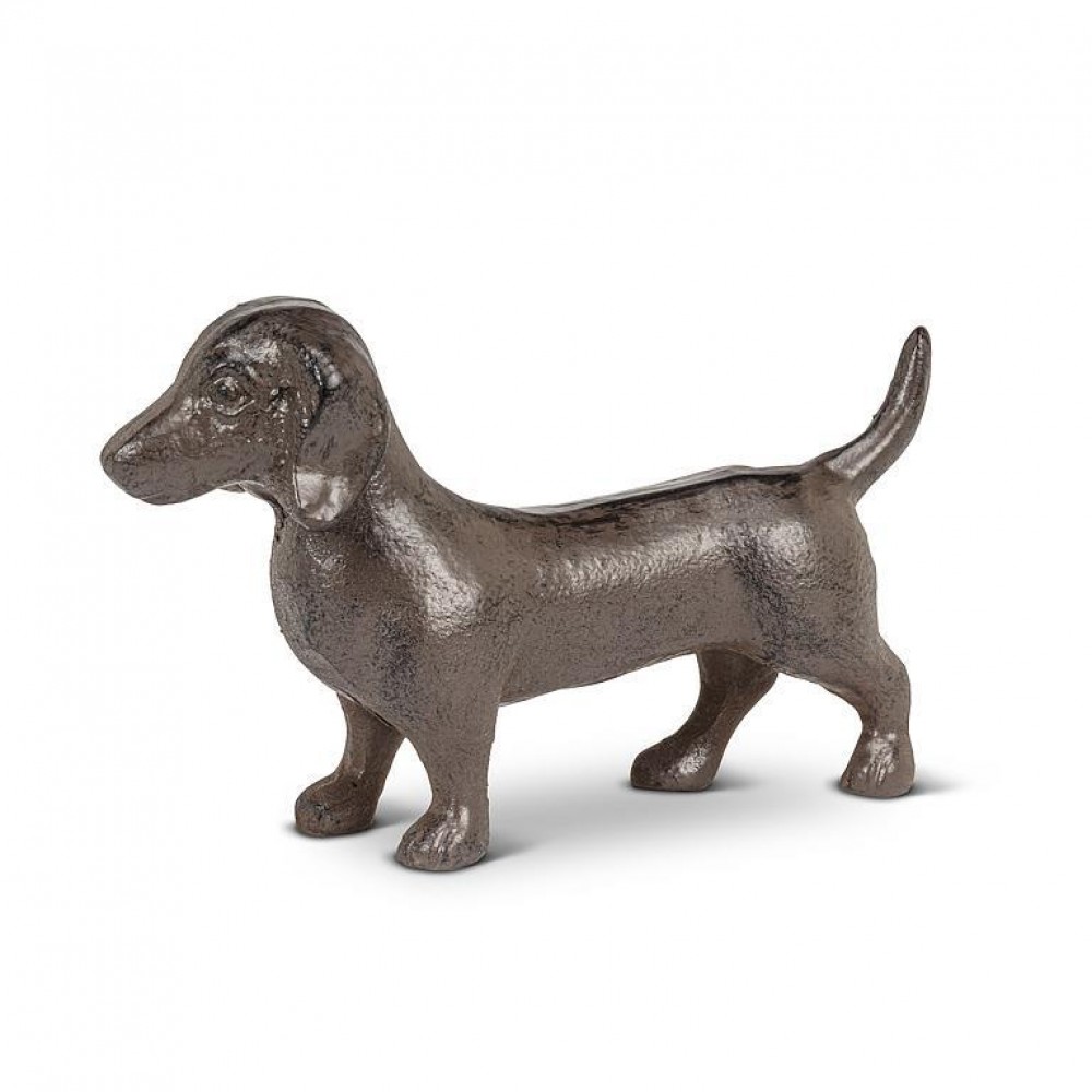 AB-27-IRONAGE-618-Q01 5.5 in. Standing Dachshund Figurine, Dark Brown