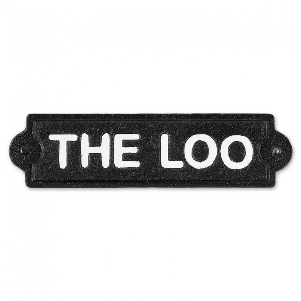 AB-27-IRONAGE-629 9 in. The Loo Sign, Black
