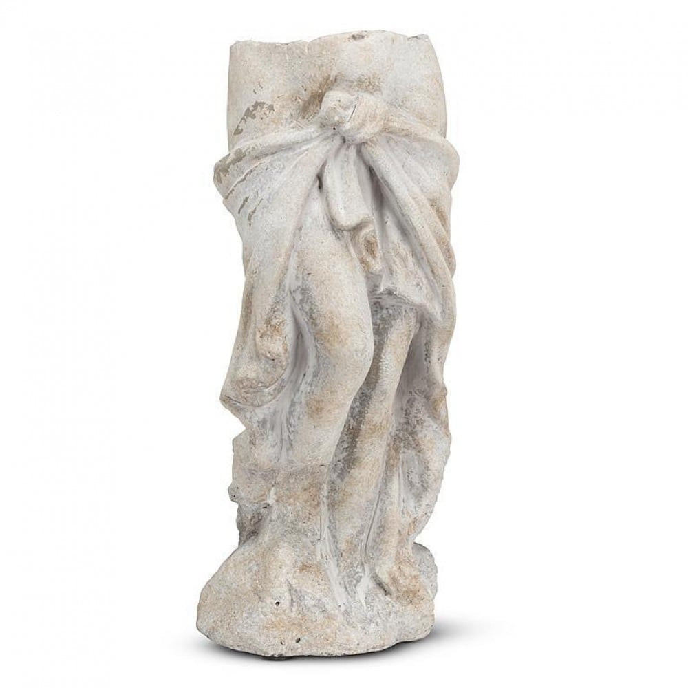 AB-27-ATHENS-509 12 in. Draped Sculpted Torso Vase or Planter, Gray