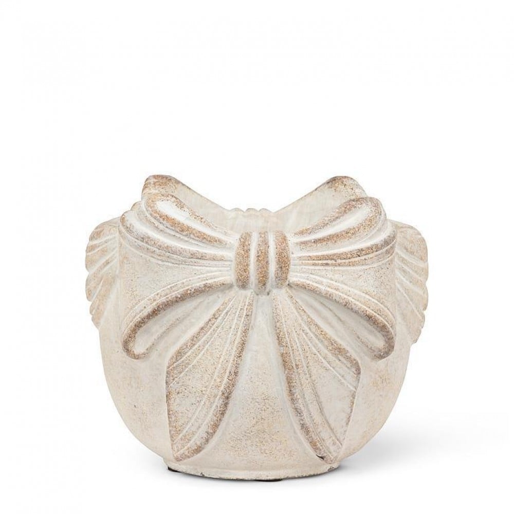 AB-27-COQUETTE-220-SM 4.5 in. Small Bow Edged Planter, Gray