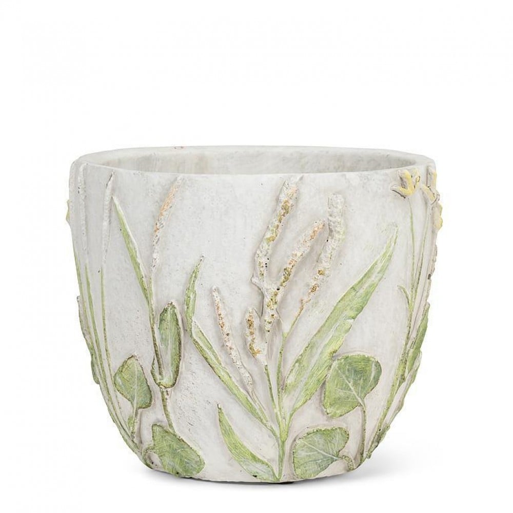 AB-27-WILDFLOWER-084-MD 4.5 in. Medium Lavender & Greenery Planter, Gray & Purple