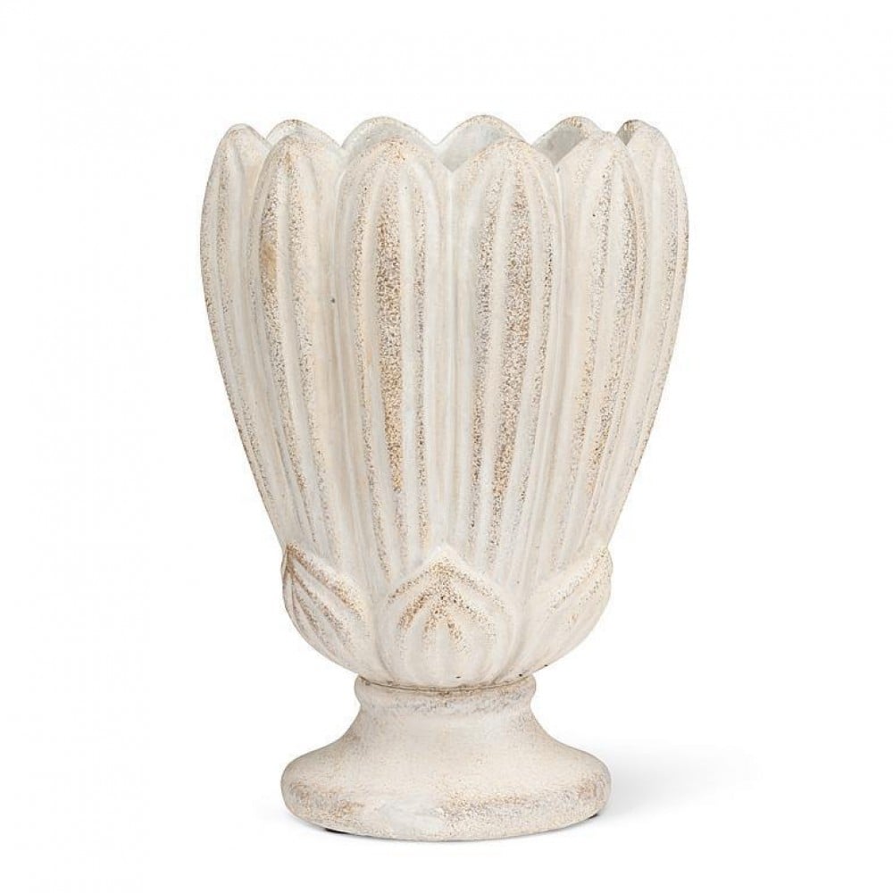 AB-27-JULIANNA-100-MD 9 in. Medium Tulip Shaped Planter, Gray