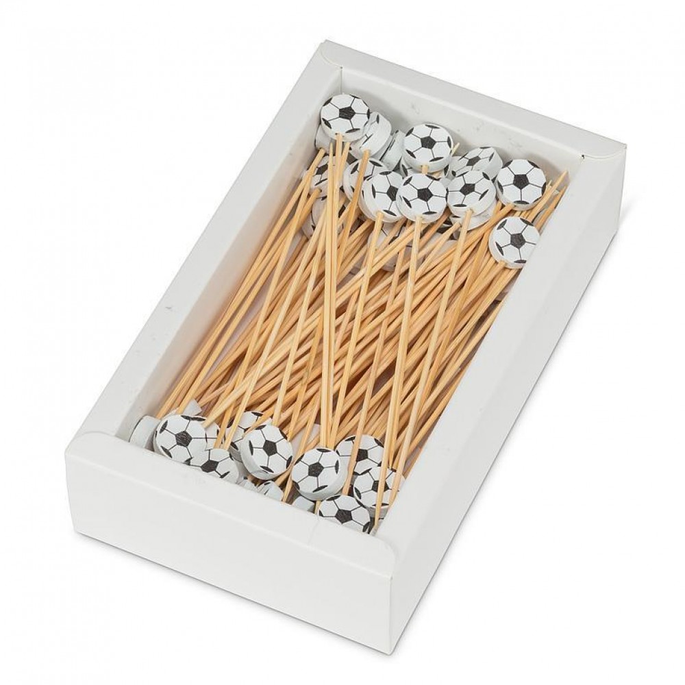 Picture of MDR Trading AB-27-CANAPE-18 4.5 in. Soccer Ball Cocktail Pick, Black & White - Set of 100