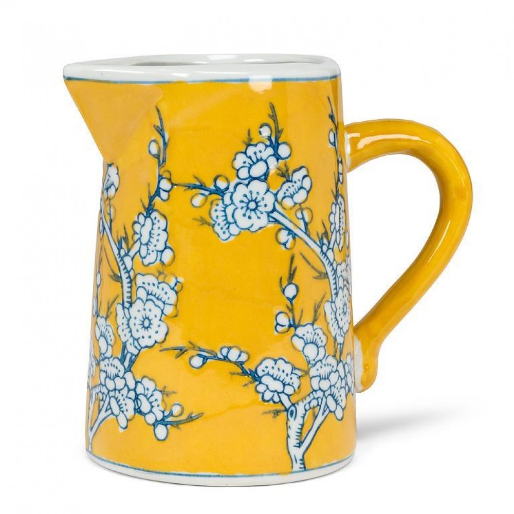Picture of MDR Trading AB-27-DYNASTY-01 22 oz Small Floral Jug, Yellow & White