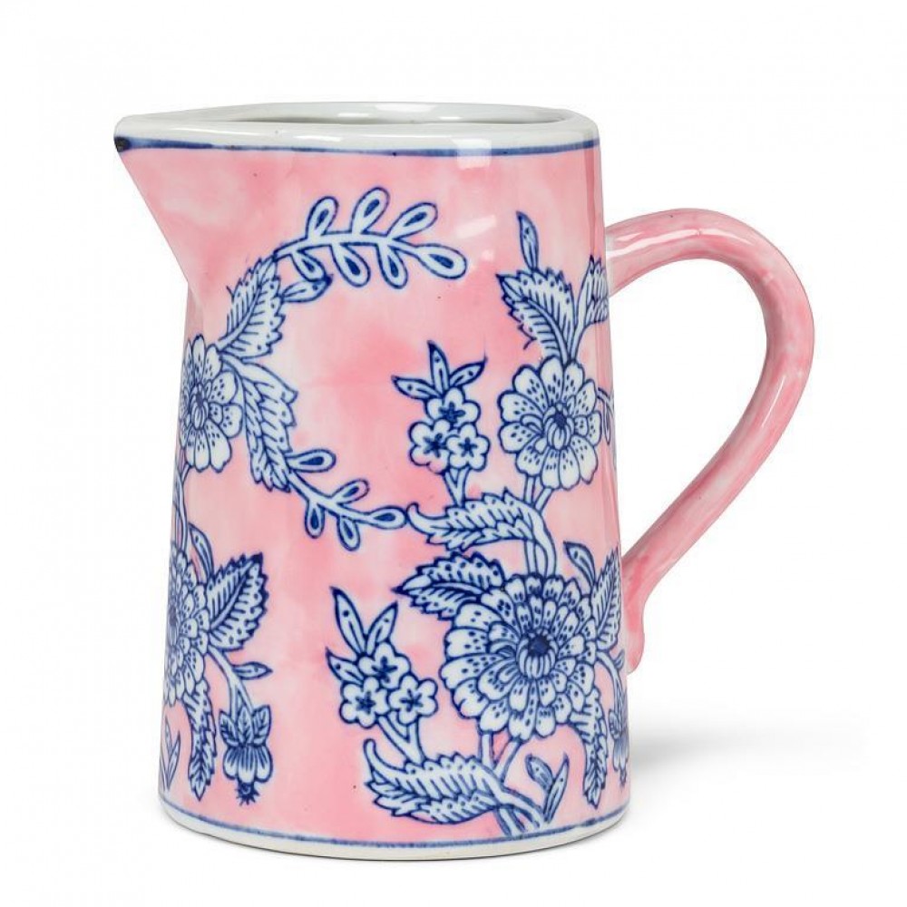 Picture of MDR Trading AB-27-DYNASTY-02 22 oz Small Floral Jug, Pink & Blue
