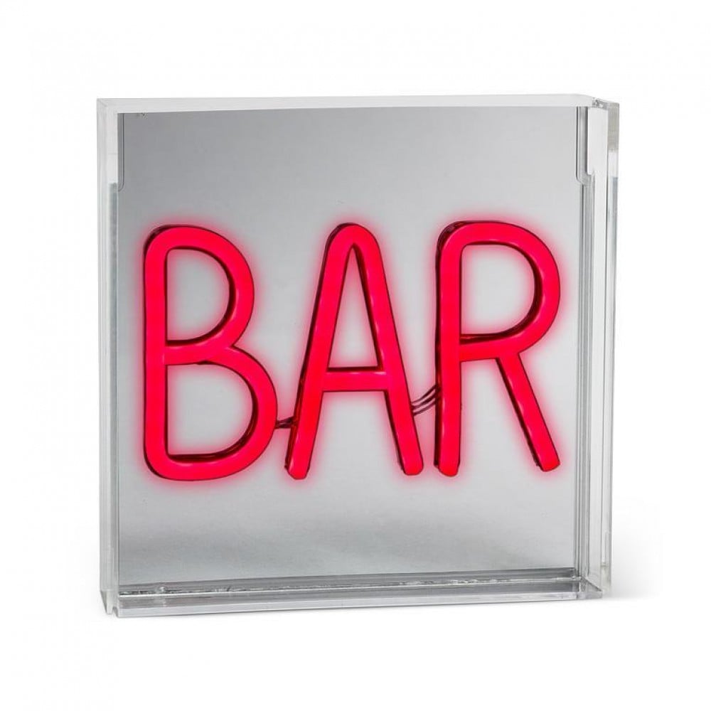 AB-27-NEON-001 7 in. Square Bar Neon LED Sign, Red