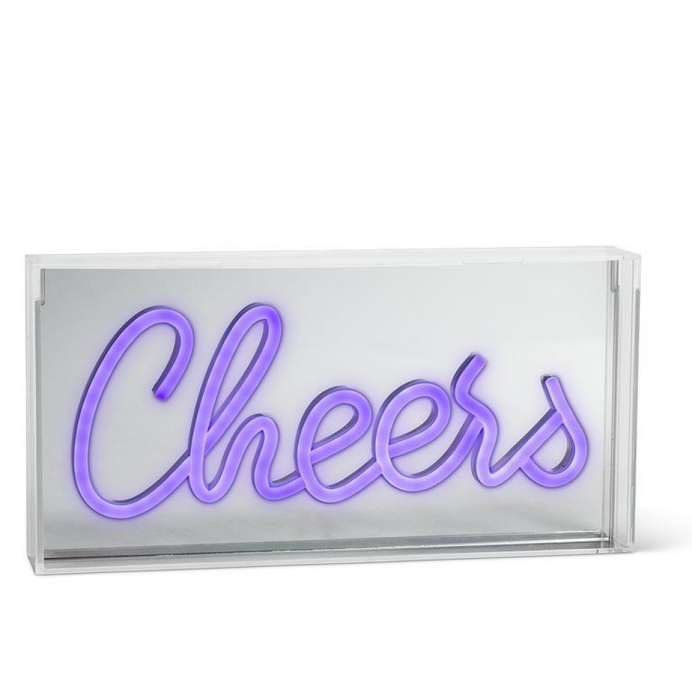 AB-27-NEON-204 6 x 12 in. Cheers Neon LED Sign, Blue
