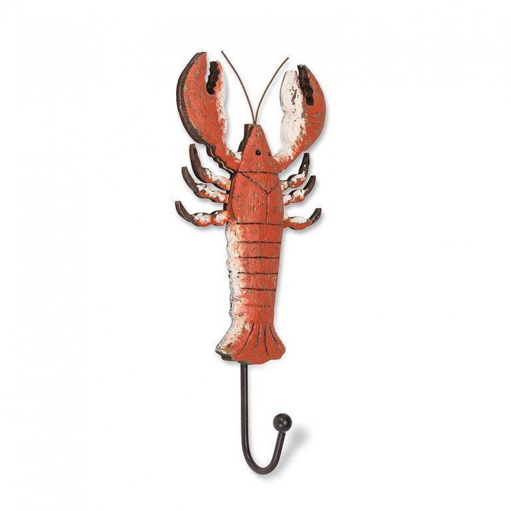 AB-27-SHORELINE-205-Q01 10 in. Lobster Wall Hook, Red