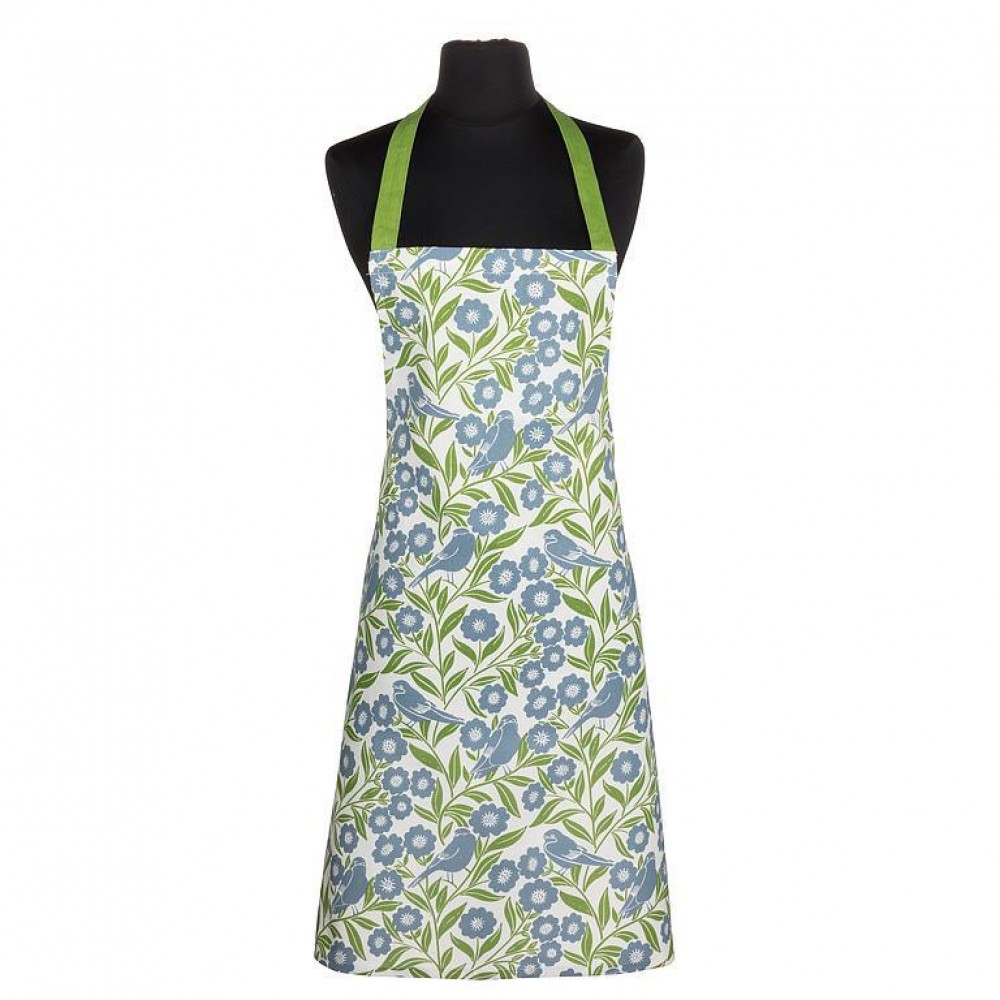 Picture of MDR Trading AB-56-AP-BEDFORD 31 in. Birds & Leaves Apron, Blue & Green