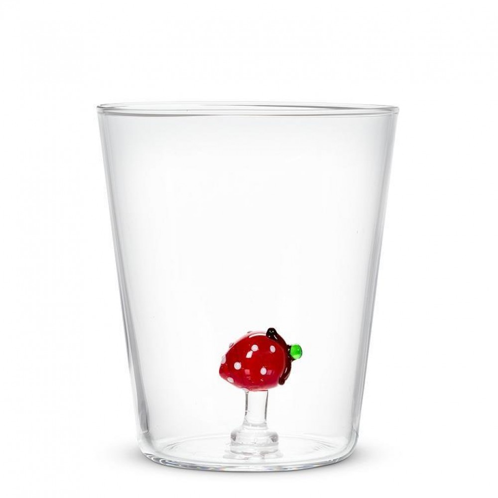 Picture of MDR Trading AB-27-PUNCH-502-Q01 14 oz Strawberry V-Shaped Tumbler Glass, Red & Clear