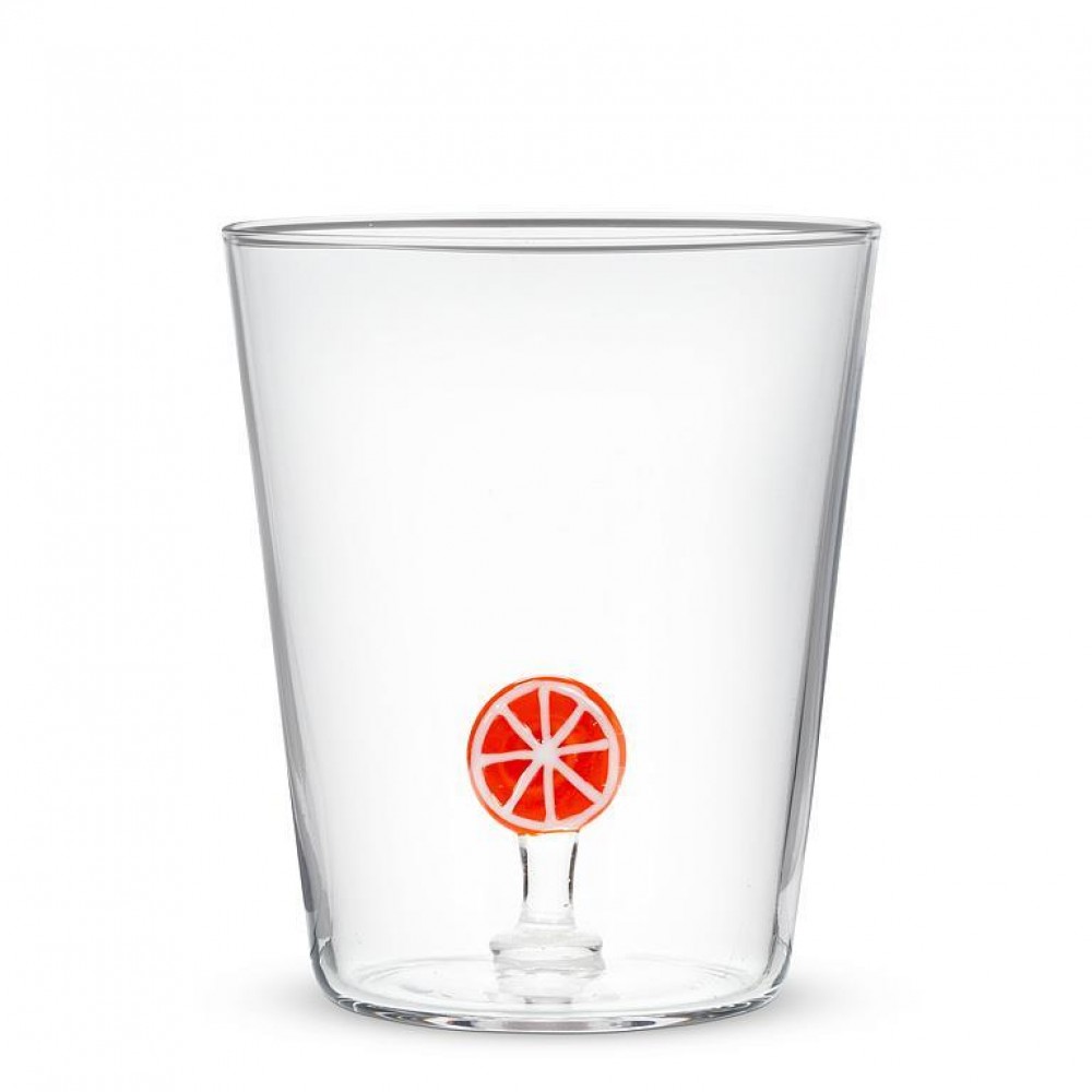 Picture of MDR Trading AB-27-PUNCH-506-Q01 14 oz Orange Slice V-Shaped Tumbler Glass, Orange & Clear