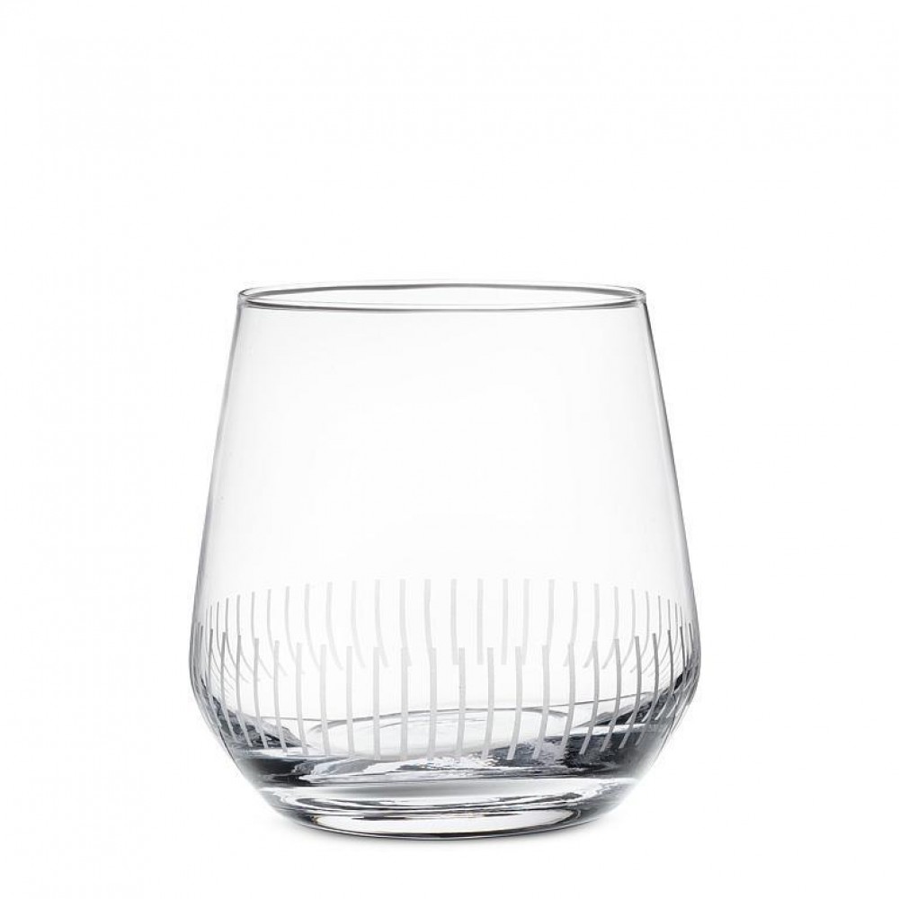 Picture of MDR Trading AB-27-LINEAR-SG-Q01 15 oz Etched Stemless Wine Glass, Clear
