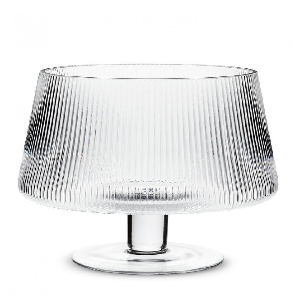 AB-27-COURT-COMP 9.5 in. Tight Optic Compote Bowl, Clear