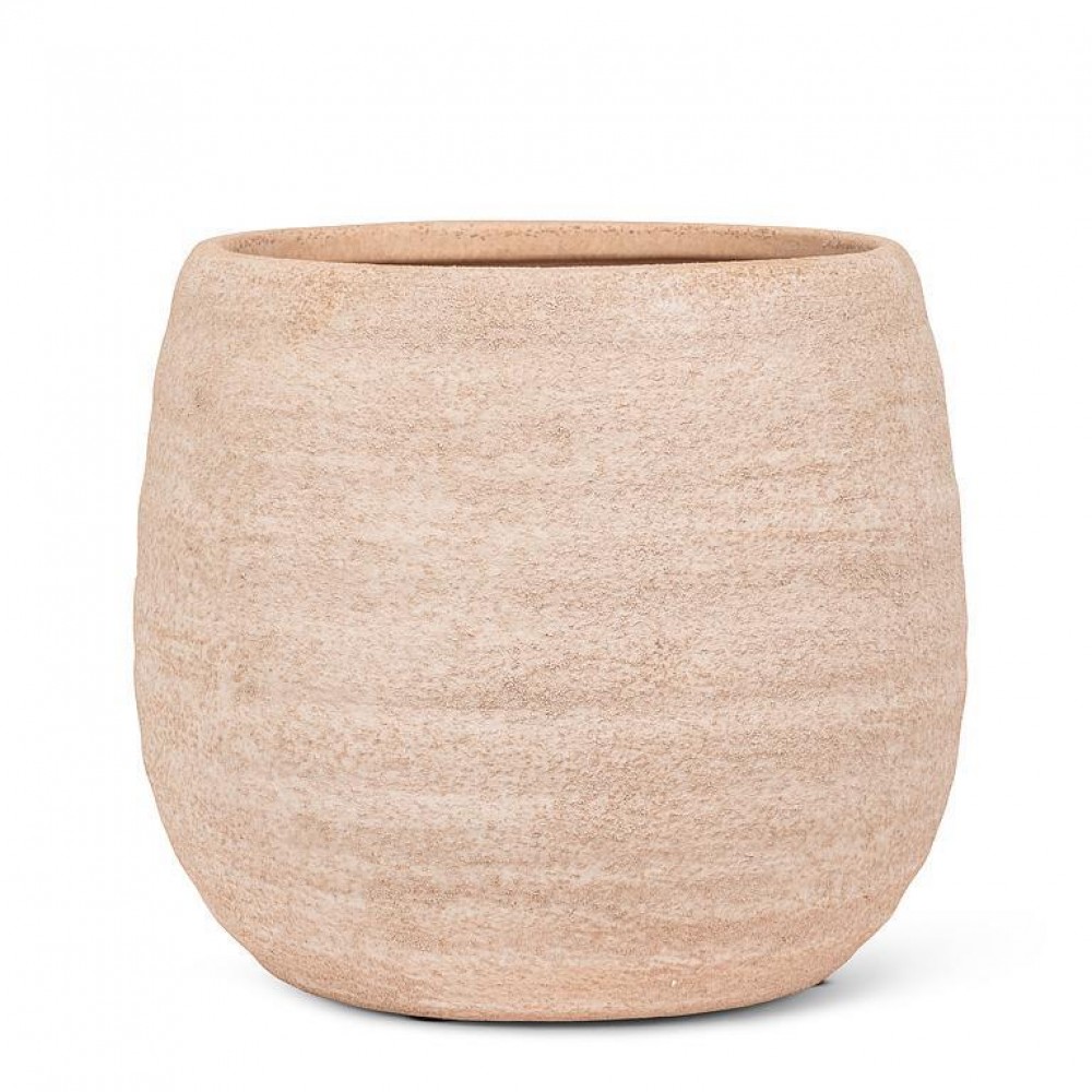 AB-27-SANDY-138-BEIGE 5 in. Coarse Texture Planter, Beige