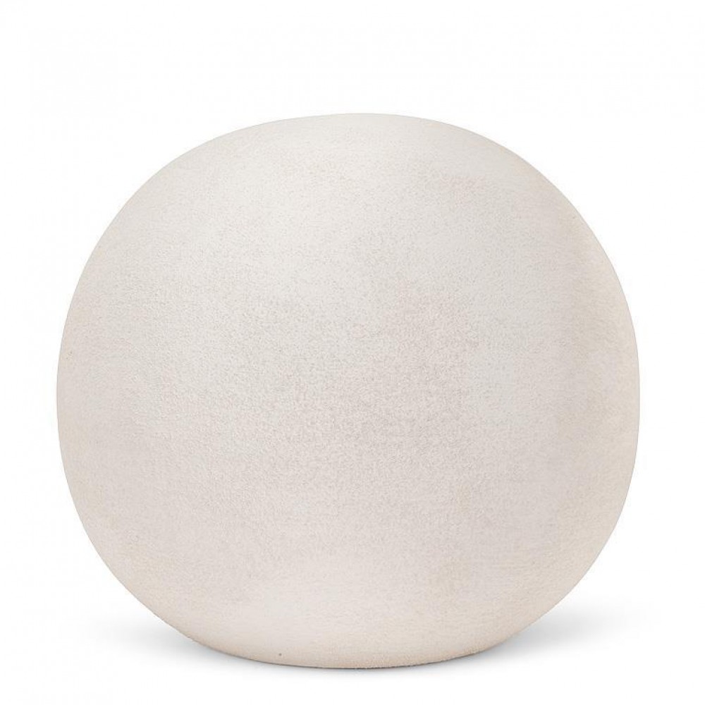 AB-27-LUNAR-088-LG 6.5 in. Large Coarse Texture Garden Sphere Sculpture, Ivory