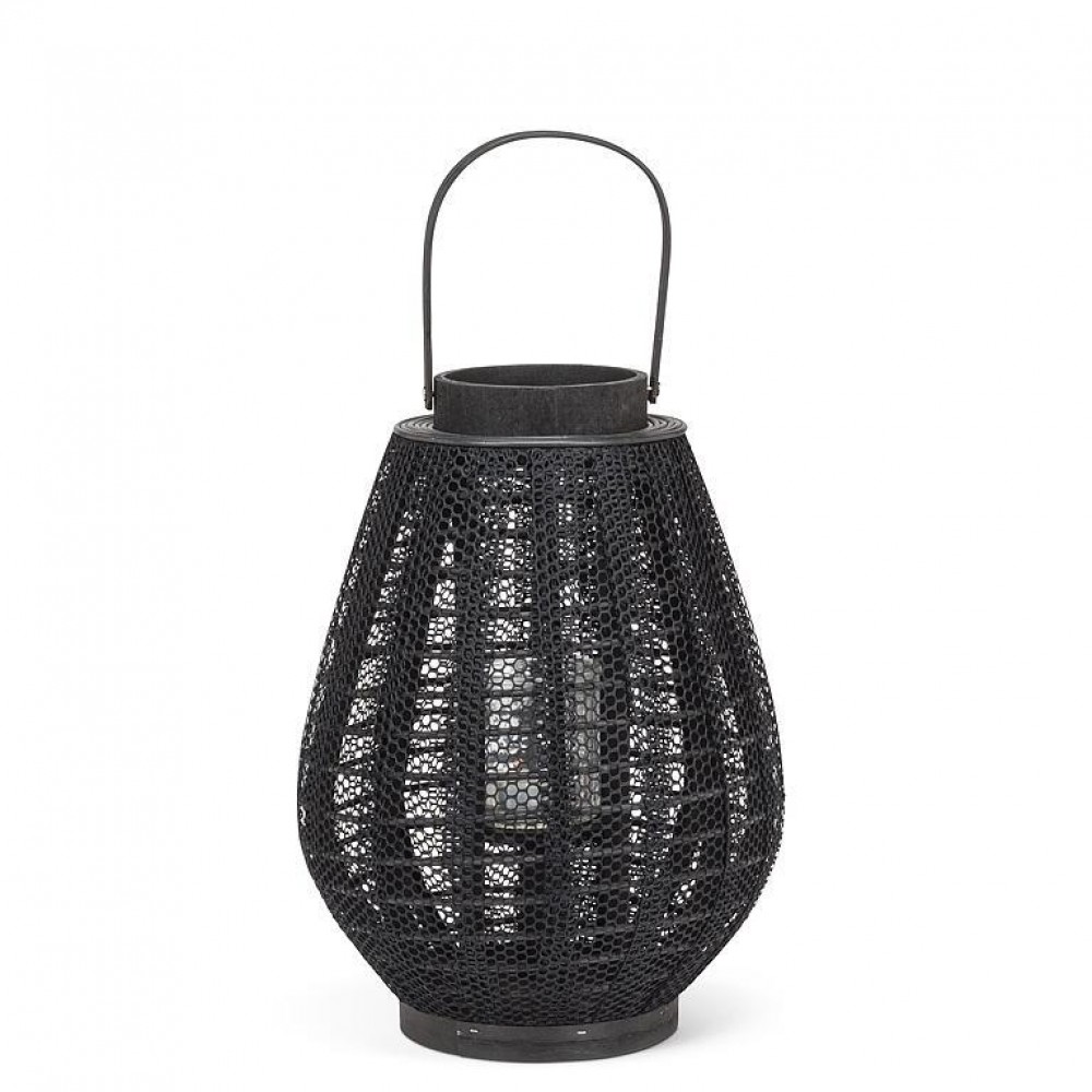 AB-27-TERRACE-050-Q01 14 in. Medium Barrel with Handle Lantern, Black