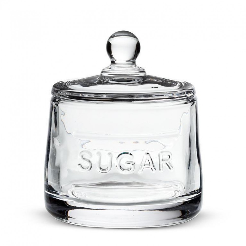 Picture of MDR Trading AB-27-DINER-SUGAR 4 in. Classic Text Sugar Lidded Sugar Pot, Clear