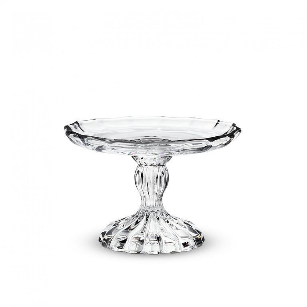 Picture of MDR Trading AB-27-GATEAU-029 4 in. Small Embossed Pedestal Plate, Clear