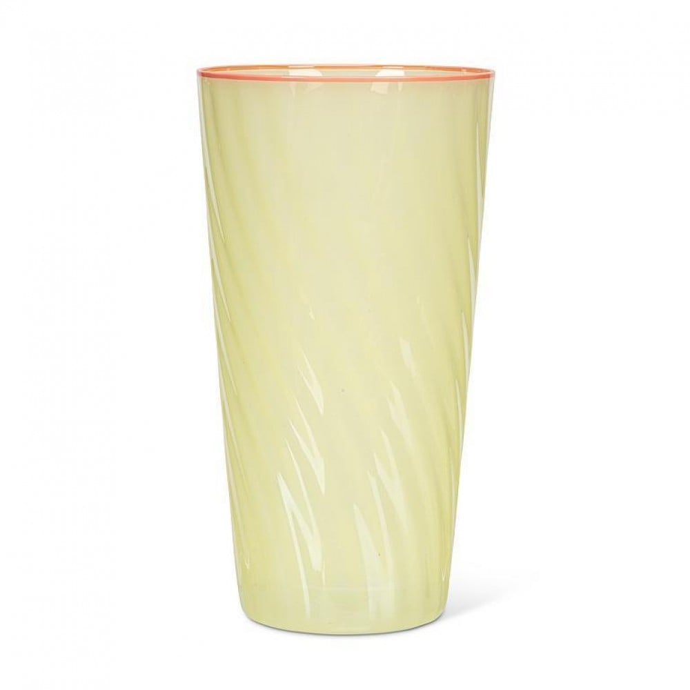 Picture of MDR Trading AB-27-FRESHIE-YLW-Q01 20 oz Spiral Highball Glass, Yellow