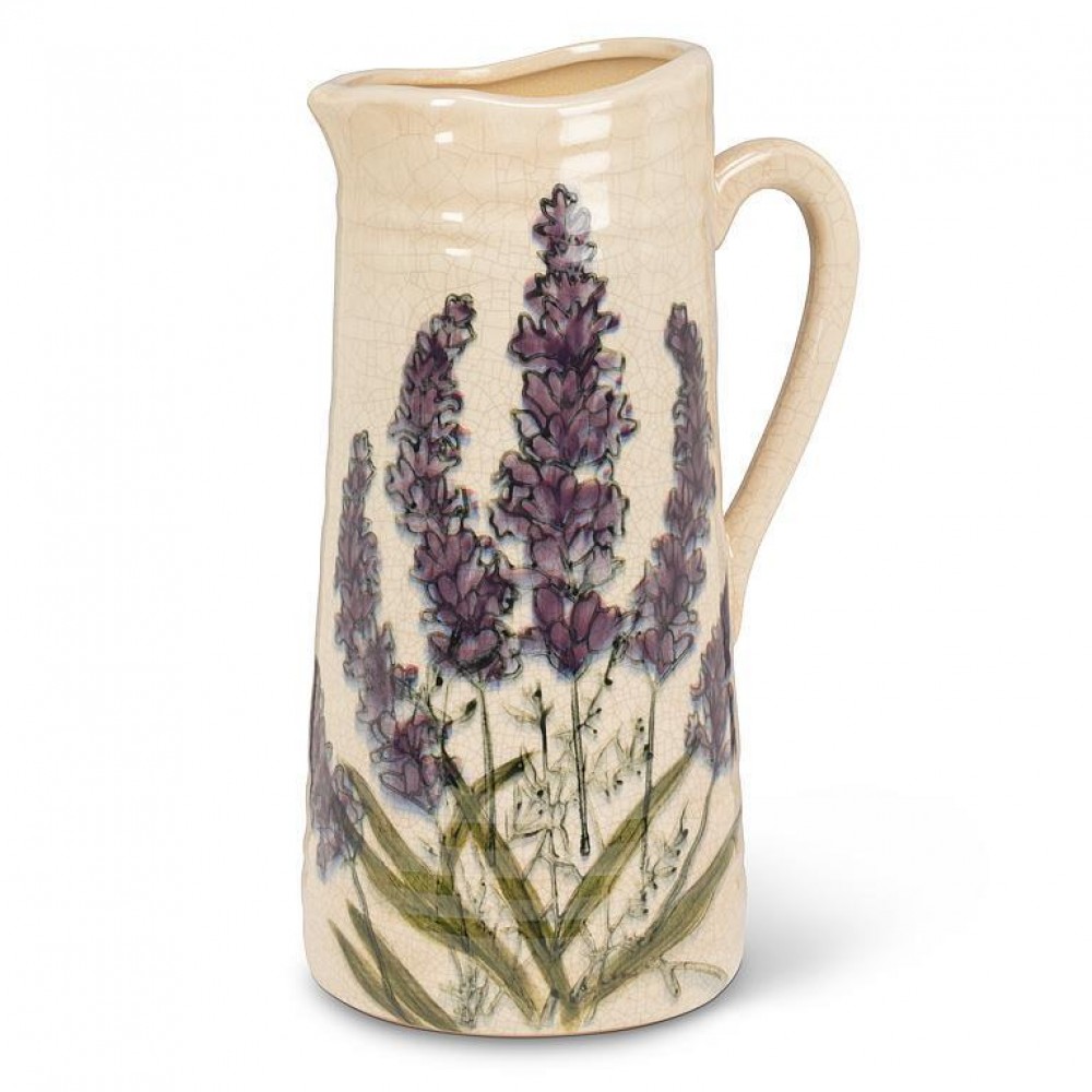 Picture of MDR Trading AB-27-UMBRIA-111 78 oz Large Lavender Jug, Ivory & Purple