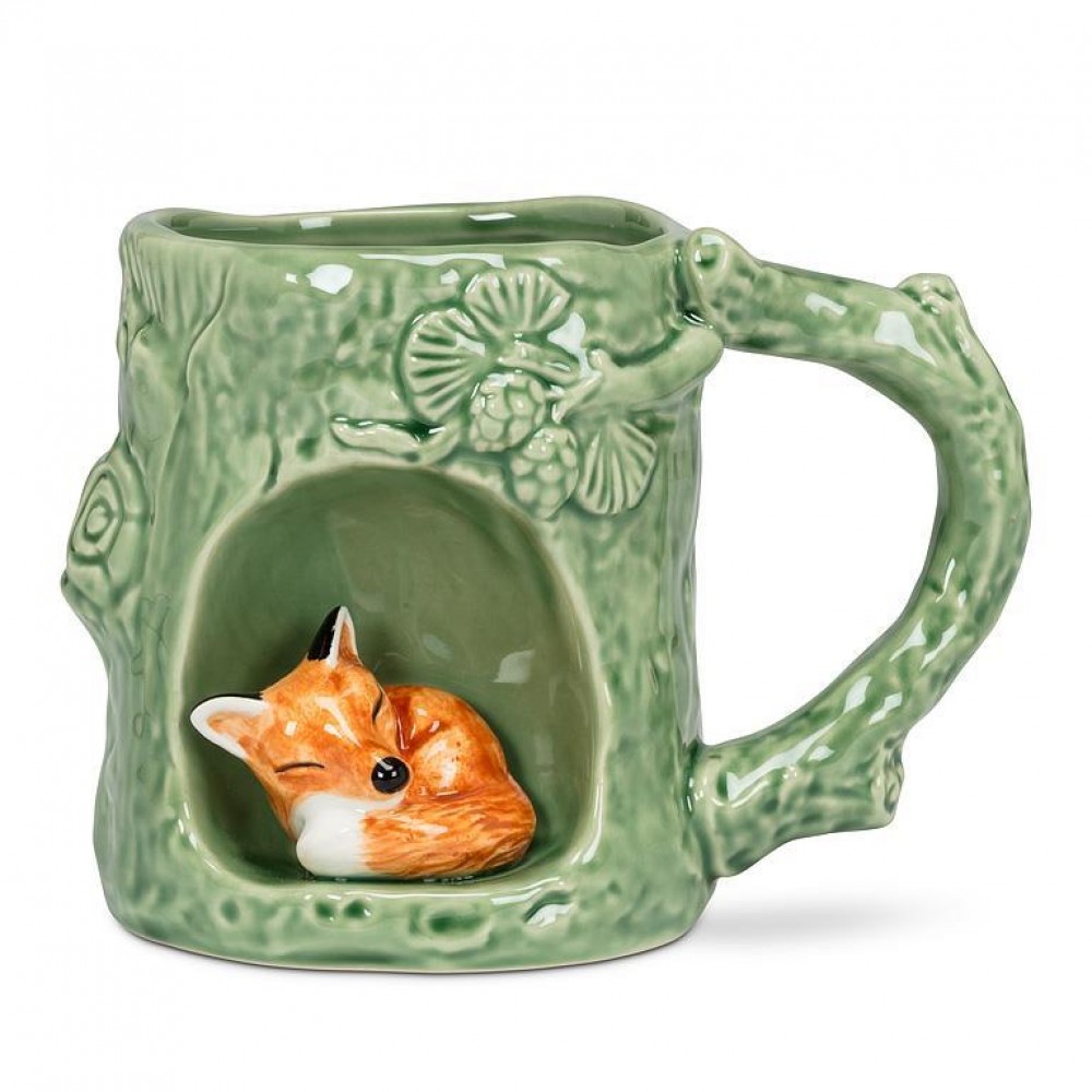 Picture of MDR Trading AB-27-ALCOVE-197-Q01 12 oz Tree Look with Fo x Mug, Green & Orange