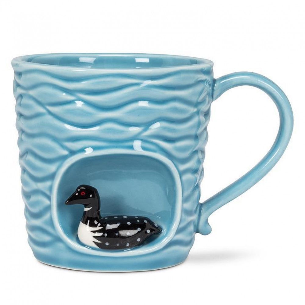 Picture of MDR Trading AB-27-ALCOVE-321-Q01 14 oz Wavy with Loon Mug, Blue & Black