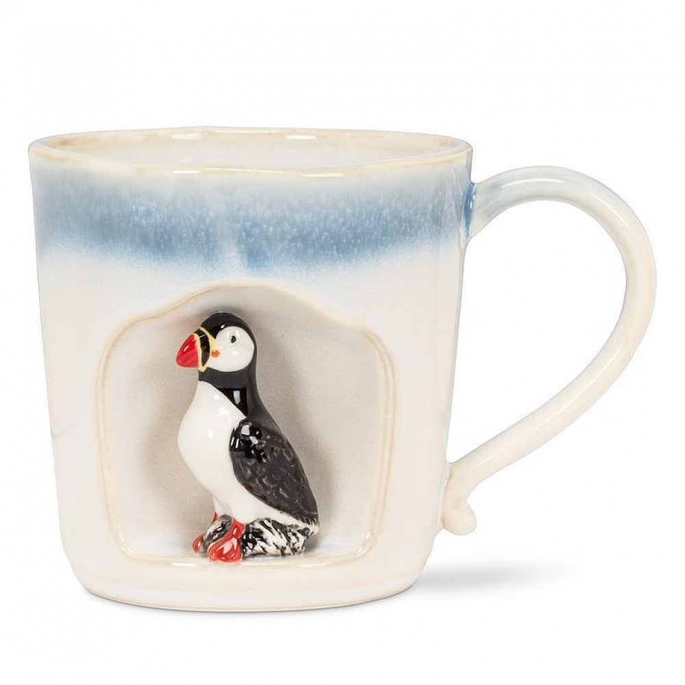 Picture of MDR Trading AB-27-ALCOVE-322-Q01 12 oz Ombre Tapered with Puffin Mug, Ivory & Black