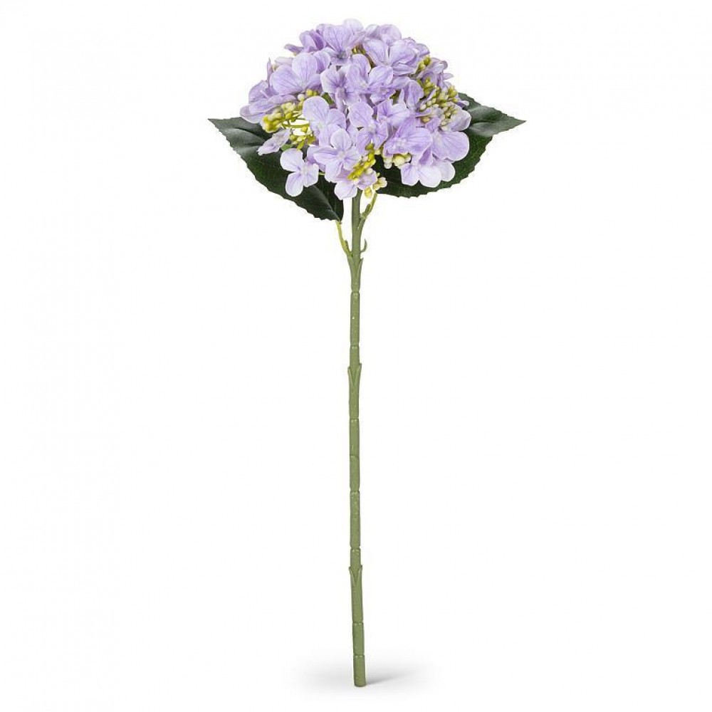 AB-27-GISELLE-262-BLU-Q01 17 in. Single Real Touch Hydrangea Bloom Artificial Flower, Blue & Green