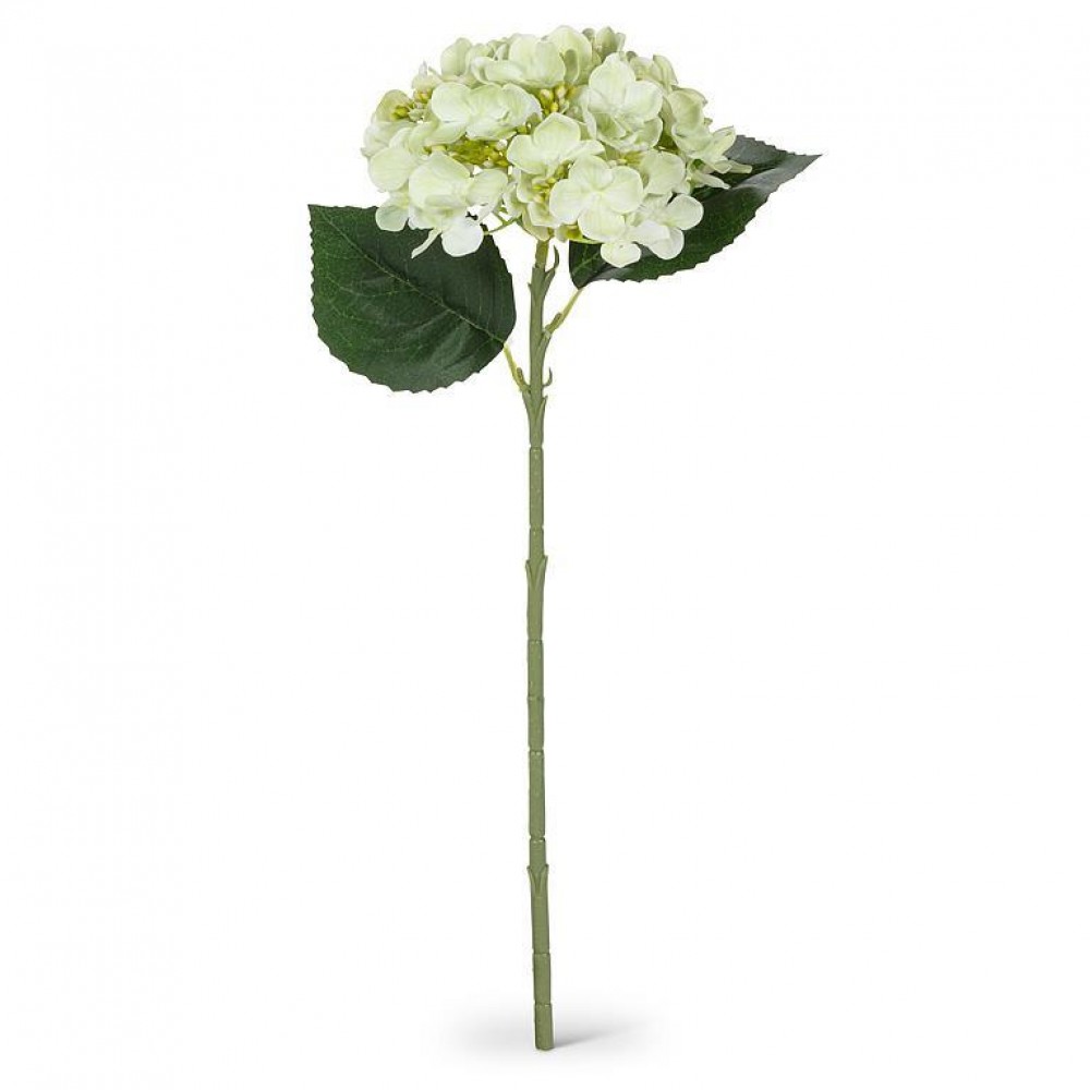 AB-27-GISELLE-262-GRN-Q01 17 in. Single Real Touch Hydrangea Bloom Artificial Flower, Green