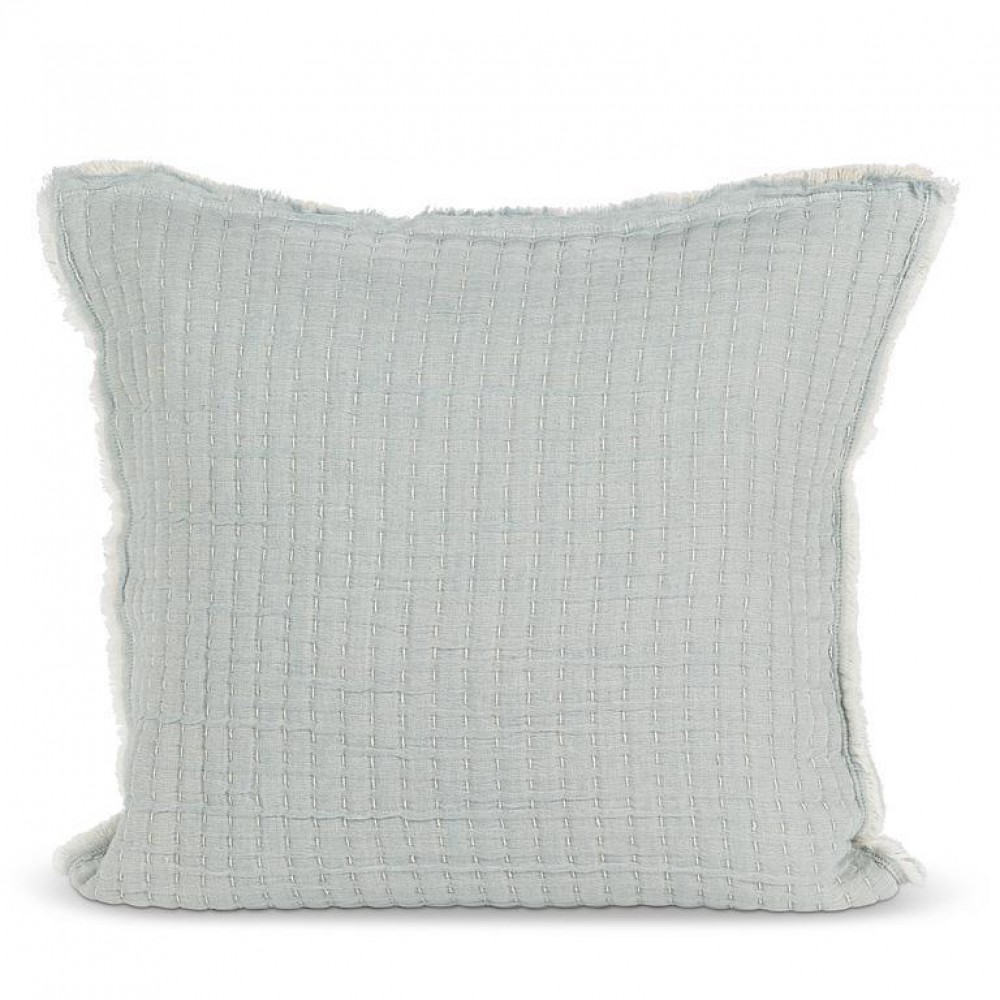 AB-95-KANTHA-2020-BLU 20 in. Overstitch Square Pillow, Blue
