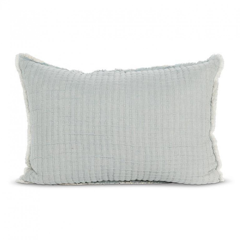 AB-95-KANTHA-2416-BLU 16 x 24 in. Overstitch Rectangle Pillow, Blue