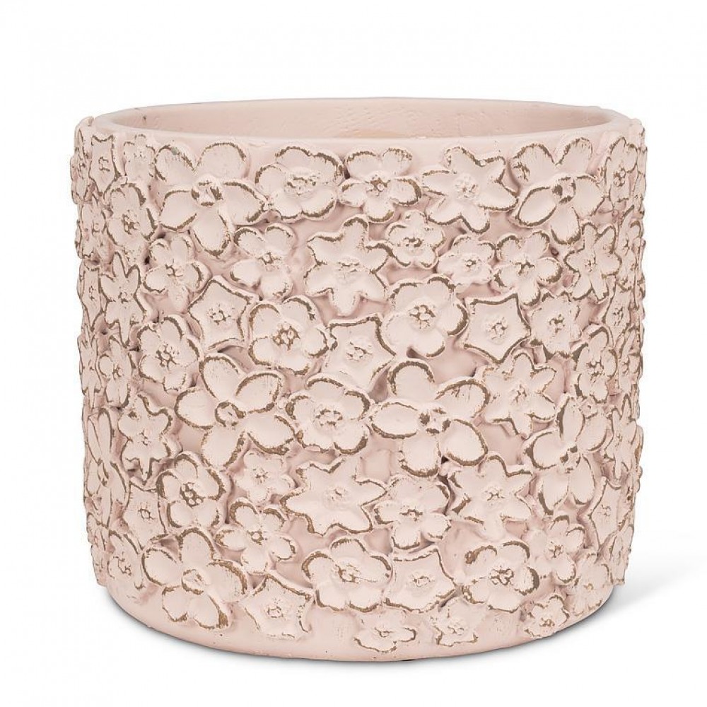 AB-27-FLOWER-606-LG 7 in. Large Florette Planter, Pink