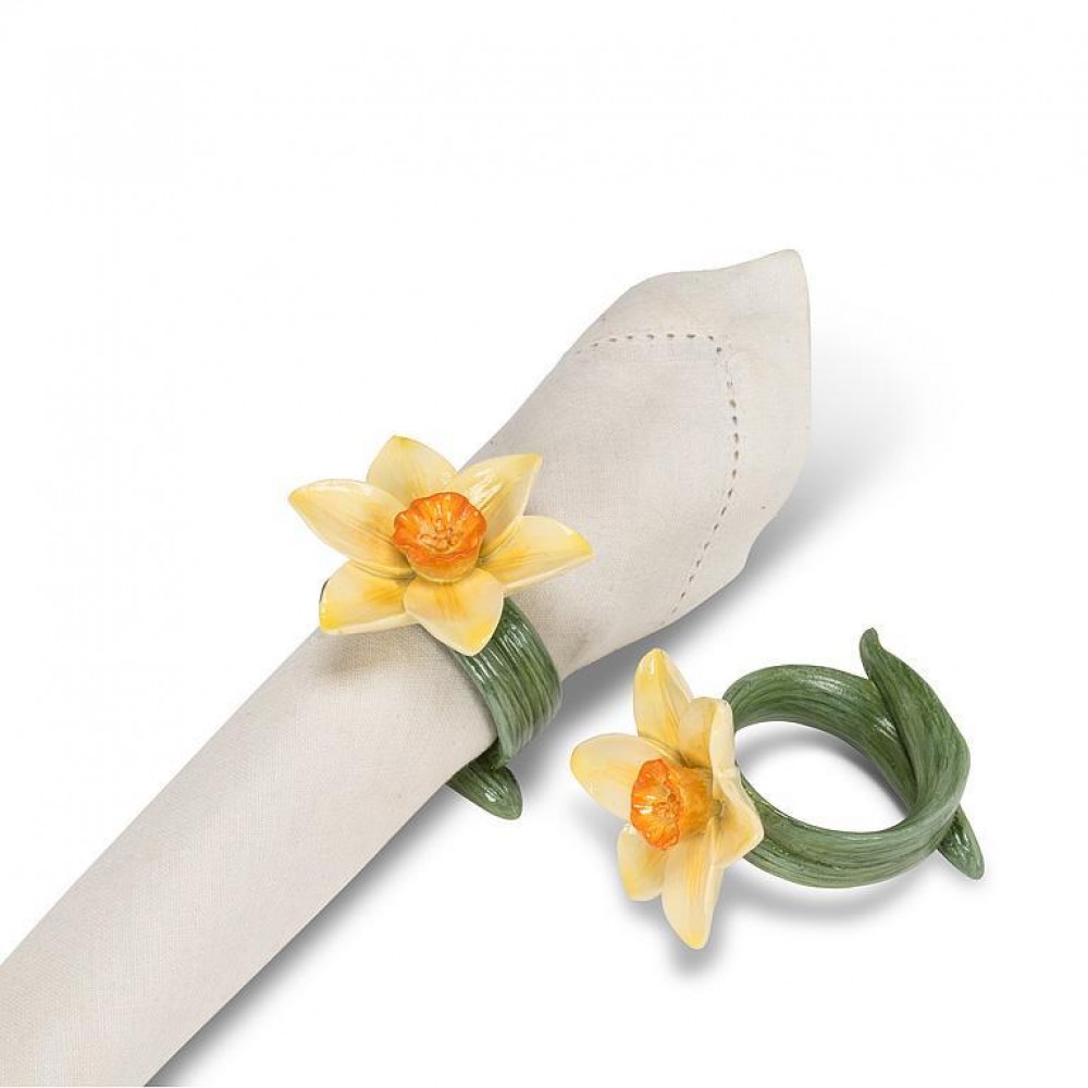 Picture of MDR Trading AB-27-DAFFODIL-RING-Q01 2 in. Daffodil Napkin Ring, Yellow & Green