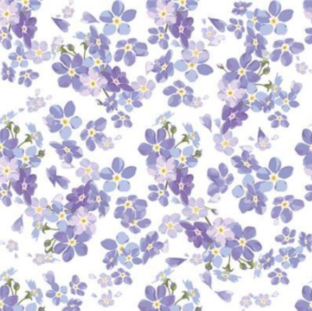 FP-PMK-027 Set Of 20 Charming Purple Floral Pattern Napkins