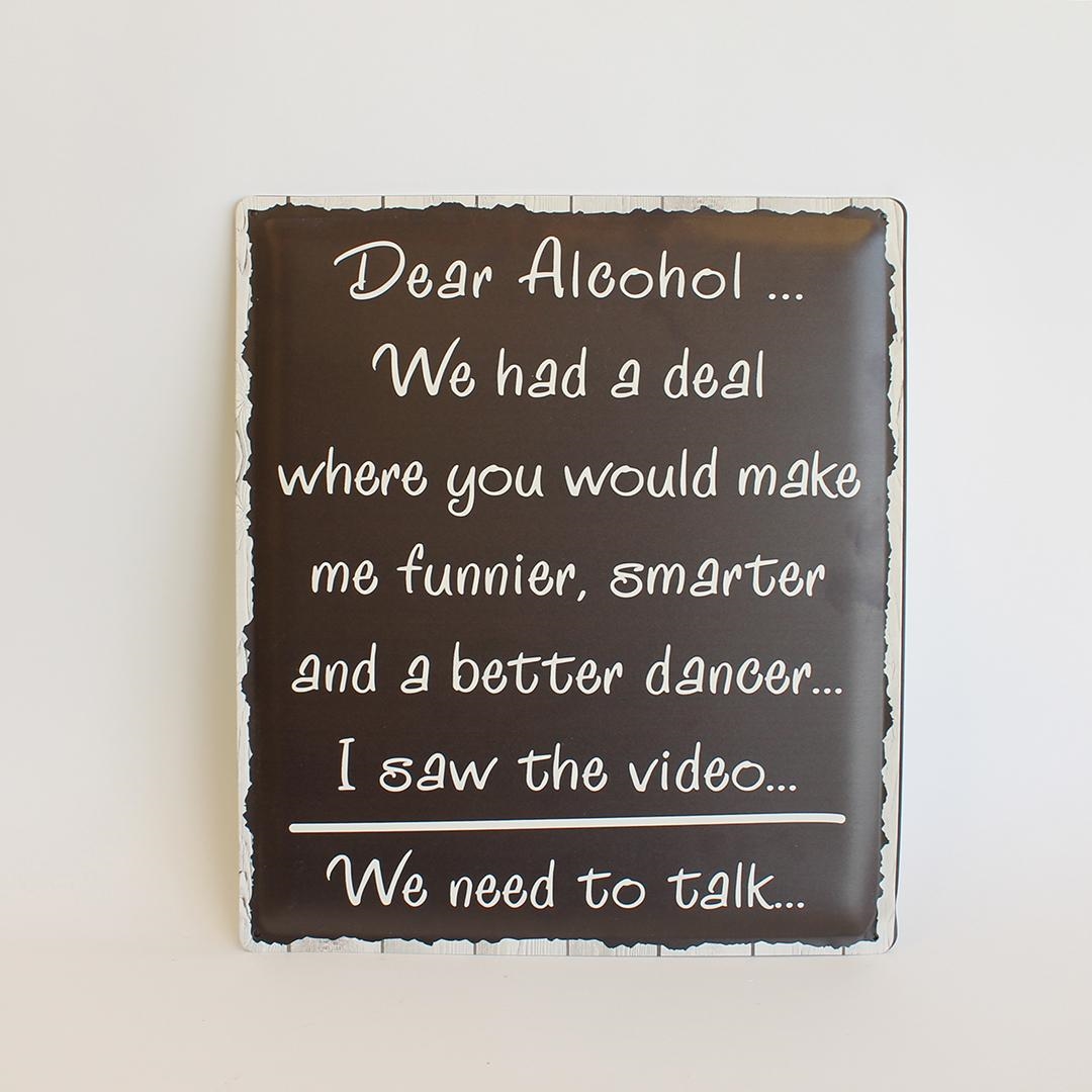 FP-MIN-551 Alcohol Joke- With Text Sign