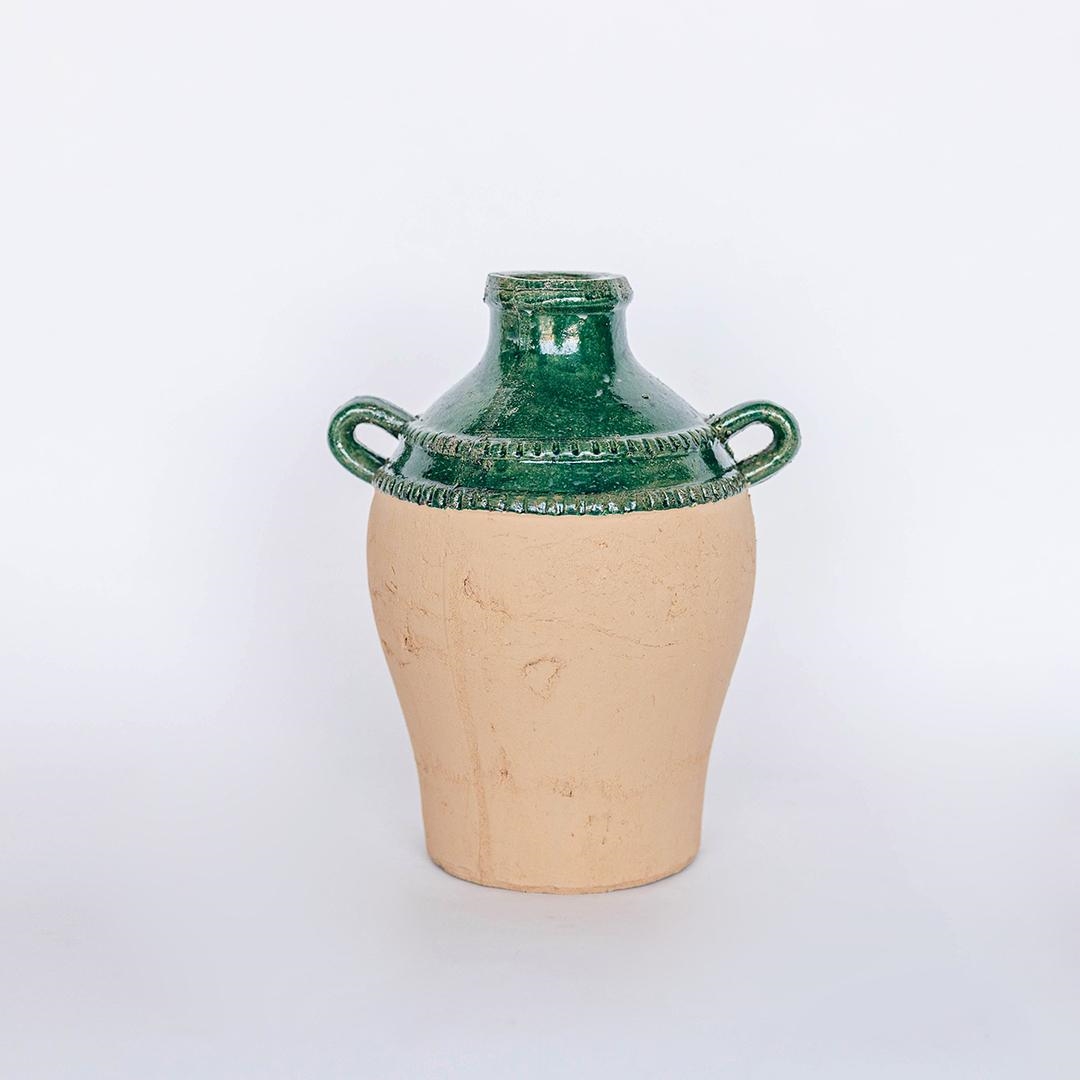FP-CNP-418 Glazed Top And Handles Vase