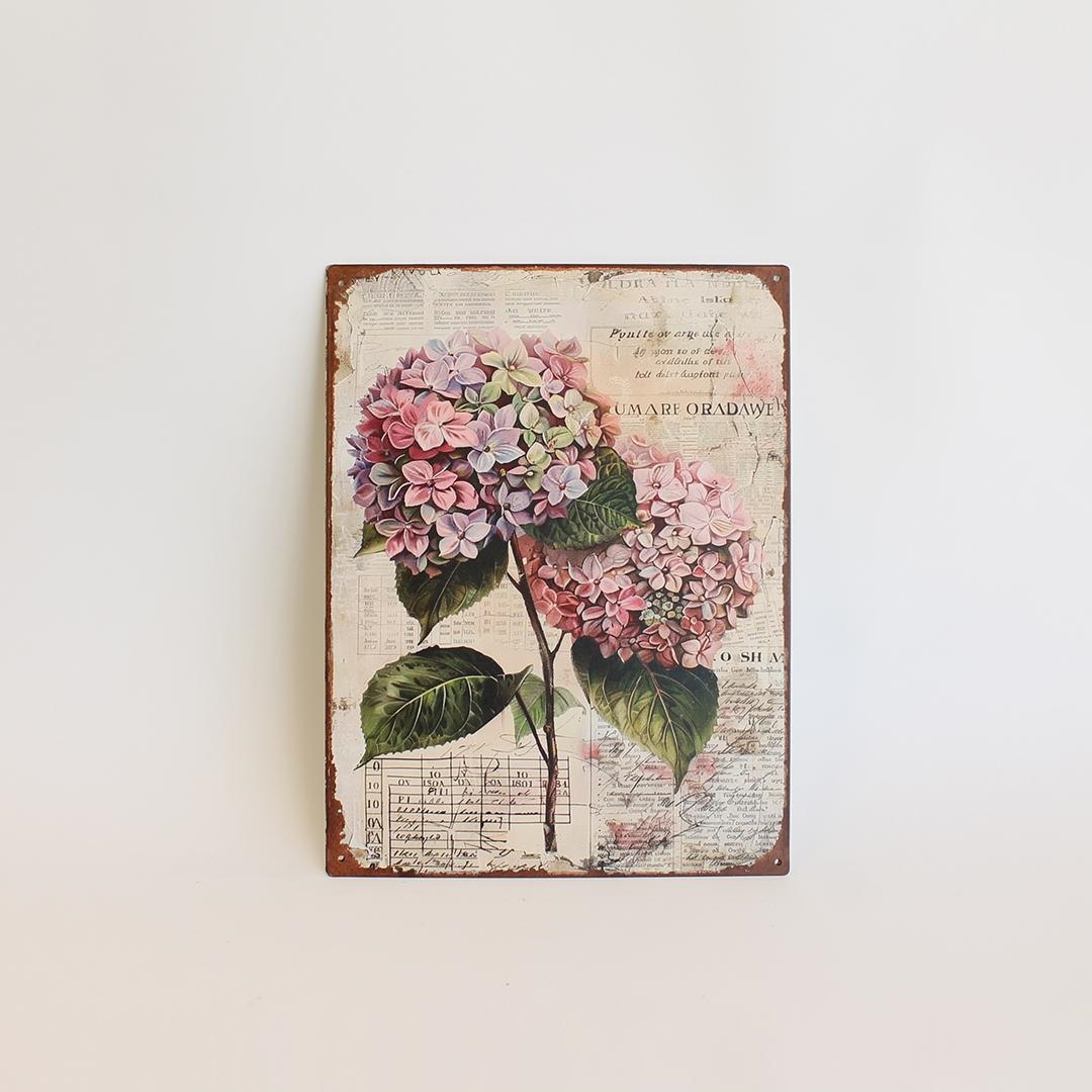 FP-MIN-532 Pink Hydrangeas Wall Decor
