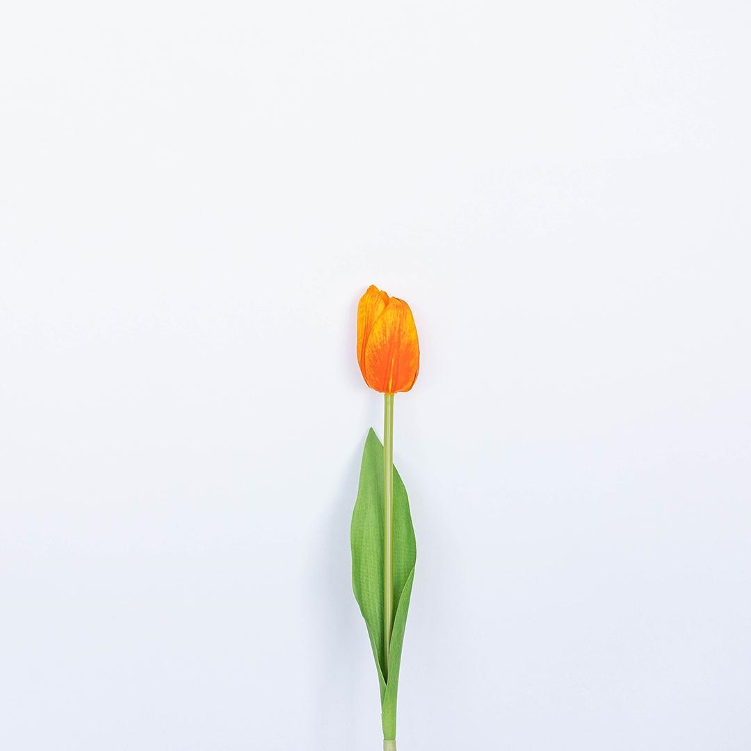 FP-WAT-005 Single Orange Tulip Artificial Flower
