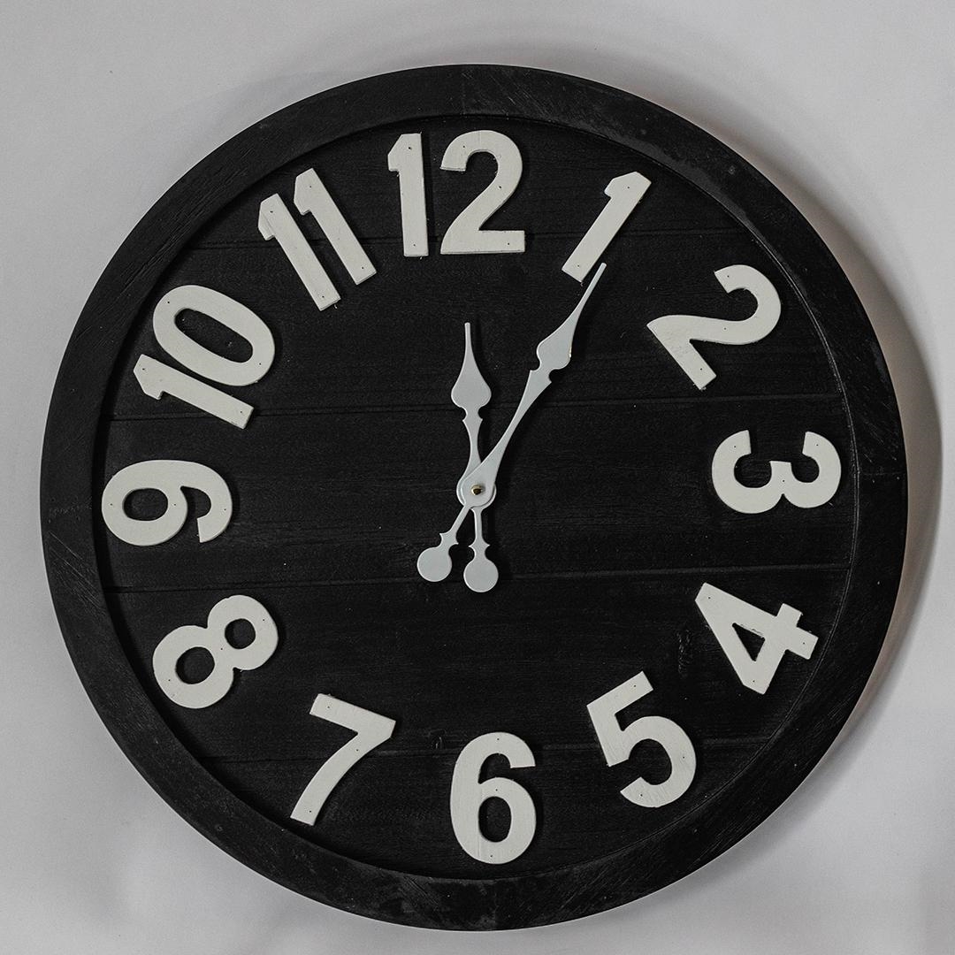 FP-MIN-424 Plank Look With Roman Numerals Wall Clock