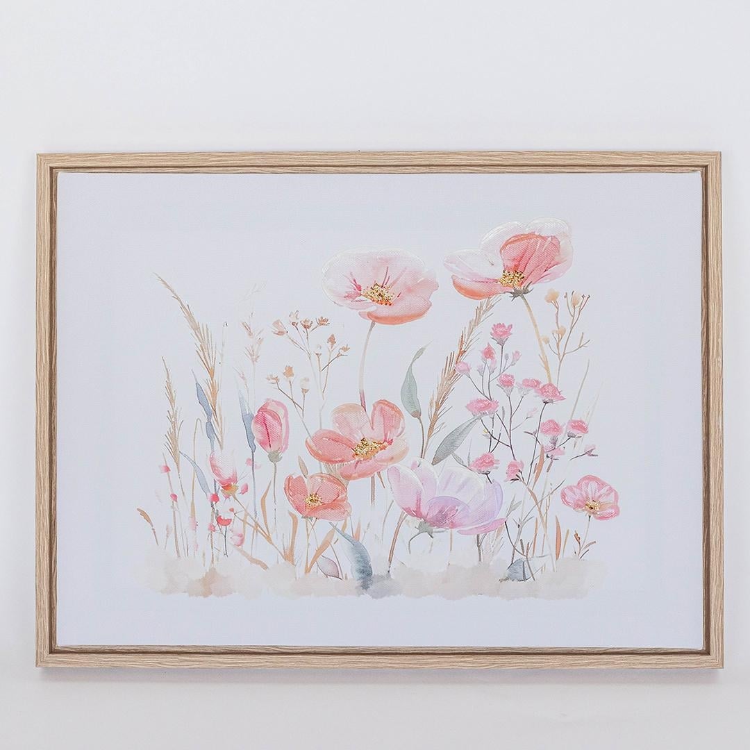 FP-XIN-131 Flowers In The Field Canvas Print Framed Artwork