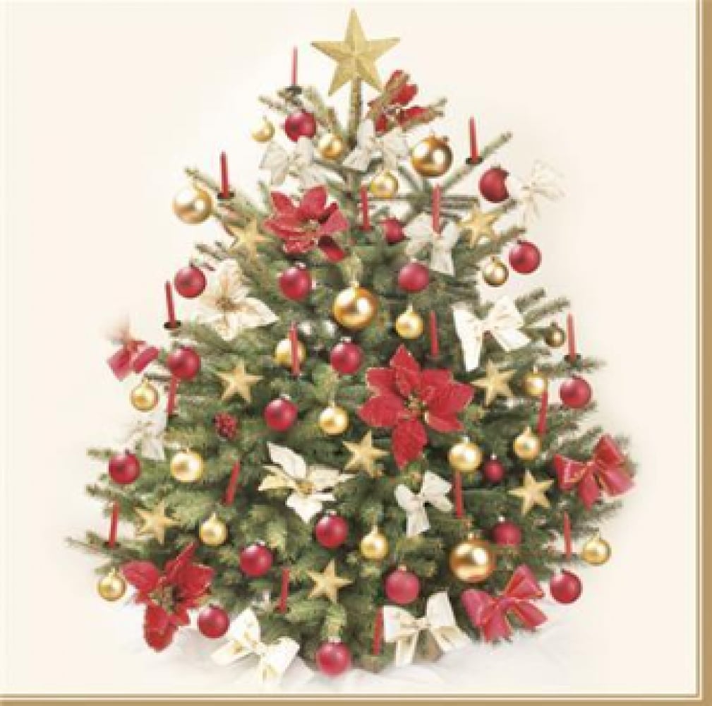 FP-PMK-046 Set Of 20 Fully Decorated Christmas Tree Napkins