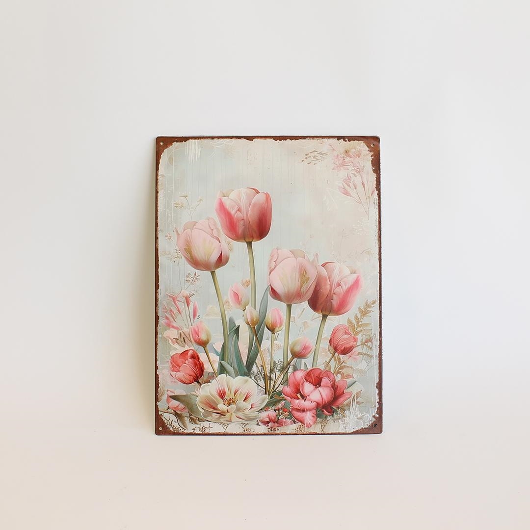 FP-MIN-501 Pink Tulips Wall Decor