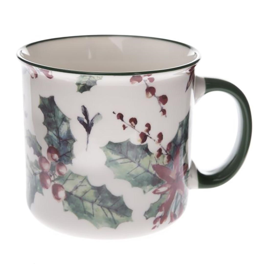 FP-LAD610 Holly And Berries Patterned Mug