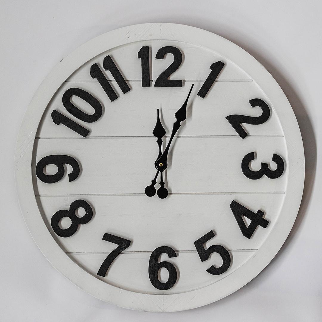 FP-MIN-423 Plank Look With Roman Numerals Wall Clock