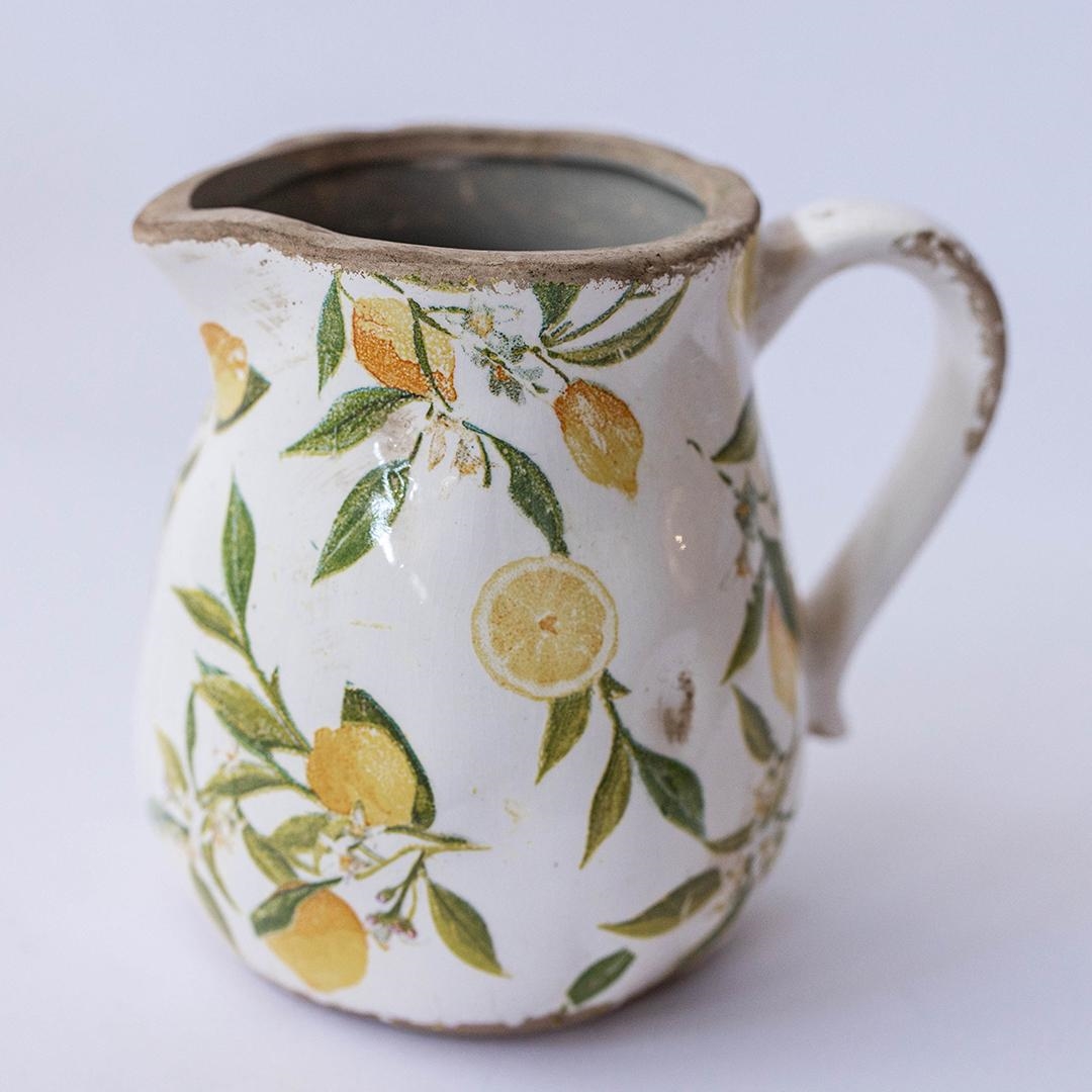FP-ECX-183 Lemons On Branches Rustic Look Pitcher