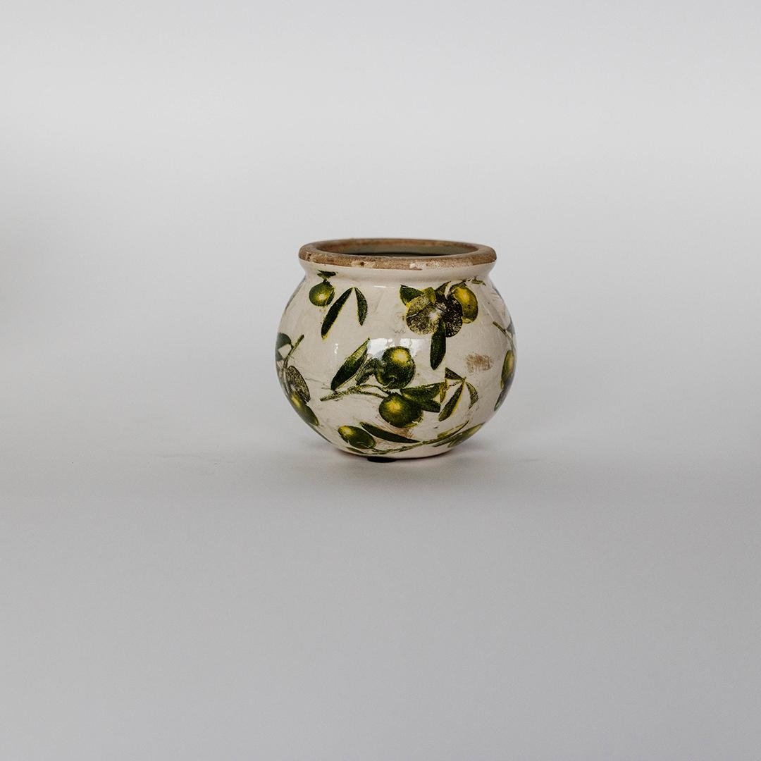 FP-ECX-215 Round With Olive Pattern Vase